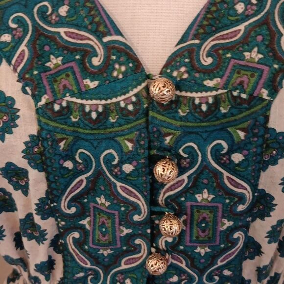 Juicy Couture Boho Print Polynesian Caftan Tunic. - Picture 4 of 10